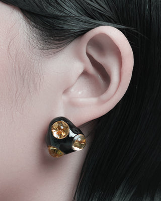 Stud Earrings - Lyra Black