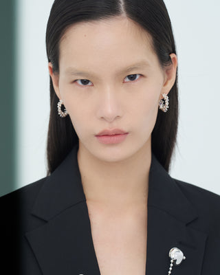 Hoop Earrings - Nova Silver (amethyst)