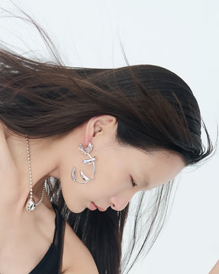 Ear Cuff - Zora Silver (amethyst)