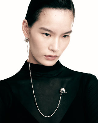 Multi-way Earrings with Detachable Chandelier - Liora Silver (amethyst)