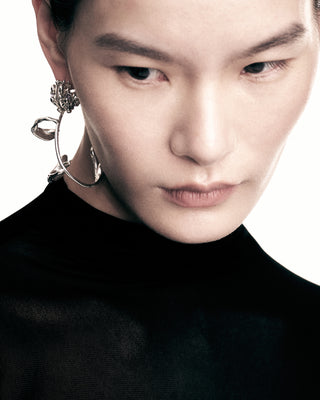 Multi-way Earrings with Detachable Chandelier - Liora Silver (amethyst)