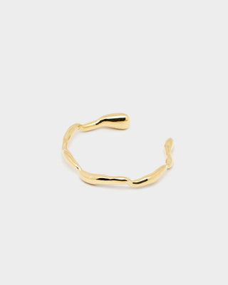 Cuff Bracelet with Embellished Stone (Gold) - Neu Gold