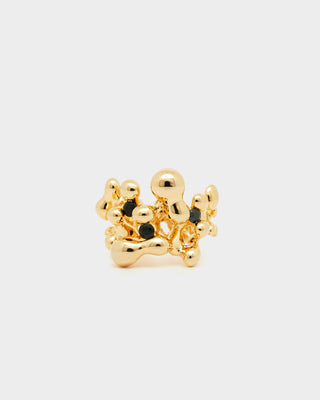 Closed Ring - Asa Gold (black spinel)