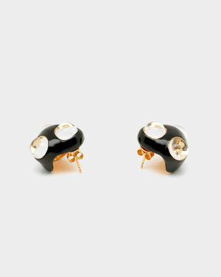 Stud Earrings - Lyra Black