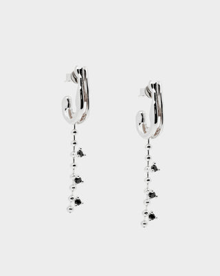 Multi-way Earrings with Detachable Chandelier - Velo I Silver