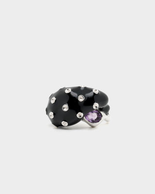 Closed Ring - Luna Silver (amethyst)