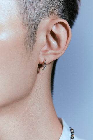 Mini Hoop Earrings - Slice Drop Earrings