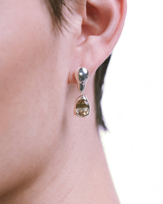 Drop Earrings - Zeta Silver