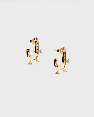 Multi-way Earrings with Detachable Chandelier - Vela I Gold