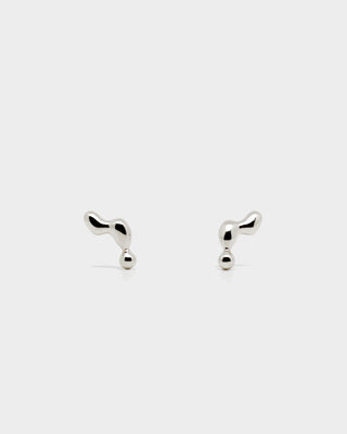 Stud Earrings - Balloon (Silver, Polished)
