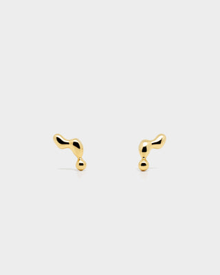 Stud Earrings - Balloon (Gold)